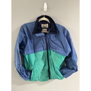 Vintage Heavy Nylon Catamount Trail Windbreaker Jacket size Medium Blue‎